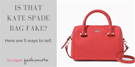 how to tell a fake kate spade bag|original kate spade bag.